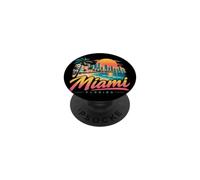 Vintage Miami Florida Viaggio Souvenir Landmark Gift PopSockets PopGrip Adesivo