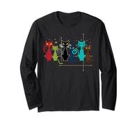 Vintage Mid Century Modern Cat 50s 60s Gatto Mamma Gatto Maglia a Manica