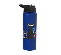 Vintage Mid Century Style Modern Atomic Cat Stainless Steel Insulated Water Bottle