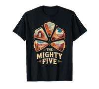 Vintage Mighty Five 5 National Parks Utah Hiking Camping Maglietta