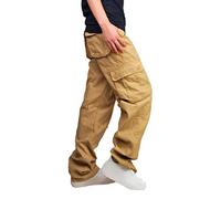 Vintage Militari da Uomo Pantaloni Cargo Pantaloni da Lavoro Uomo Jogging Pants Uomo Pantaloni Mimetici Trekking Uomo Larghi Tactical Tattici Multitasche Pant Uomo Cargo Camo Militare Large Fino