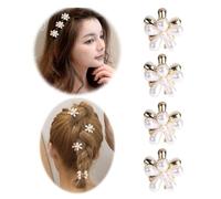 Vintage Mini Artiglio Dei Capelli Perla Margherita Retro Doppio Cinque Petali Grab Hairpin Clip Accessori Ragazze Carino Capelli Piccolo S9Z6 Fiore