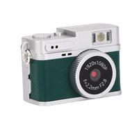 Vintage Mini Keychain Camera, 20 MP 1080p Retro Piccola Videocamera Video, con Schermo da 0,96 Pollici, Flash LED, Batteria da 180 MAh (GREEN)