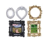 Vintage Mini Picture Frames - Tiny Antique Frames, Mini Frame Vintage with Intricate Ornate Carvings, Baroque Style Art Display, Aesthetic Photo Props for DIY Jewelry Photography Home Wall Gallery