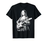 Vintage Monna Lisa Suonare la Chitar Maglietta