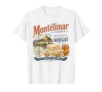 Vintage Montelimar Francia Torrone Capitale Retro Viaggio Maglietta