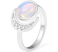 Vintage Moonstone Opal Crystal Natural Decorations Stone Open Rings Moon Couple Ring Accessori per Gioielli Carve Women Gift Attractive And Professional
