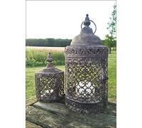 Vintage Moorish Lanterna porta candela, set di 2