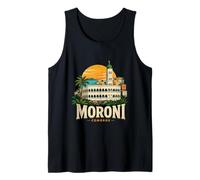 Vintage Moroni Comore Souvenir da Viaggio Regalo Punto di Riferimento Canotta