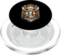 Vintage Mosaico Vetro Stained Glass Spiritual Angel Art Christian PopSockets PopGrip per MagSafe