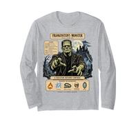 Vintage Mostro Rianimato Halloween Retro Horror Spettrale Maglia a Manica