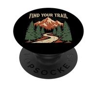 Vintage Mountain Trail Adventure - Trova il tuo percorso PopSockets PopGrip Adesivo