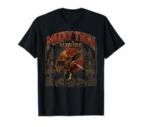 Vintage Muay Thai Leggenda Boxe Thai Combattente Chicken Maglietta