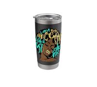 Vintage My Ancestors Dreams Aqua Teal Afro Donna Nera Diva Bicchiere termico in acciaio inox doppia parete