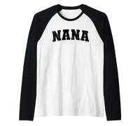 Vintage Nana Distressed Bold Identità Classico Maglia con Maniche Raglan