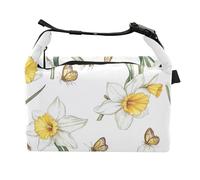 Vintage Narciso Bianco Bambini Borse Pranzo Riutilizzabili Adolescenti Cooler Tote per Cucina Università