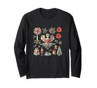 Vintage Natale Acquerello Angeli e Schiaccianoci Pattern Maglia a Manica