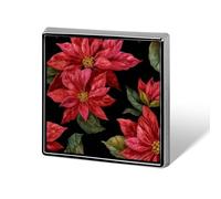 Vintage Natale Poinsettia modello Unisex Spille & Pins Quadrato Leggero Risvolto Distintivo Gioielli per Abbigliamento Scialle Cappello