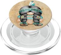 Vintage Native American Design With Tribal Decor Cute Gnome PopSockets PopGrip per MagSafe