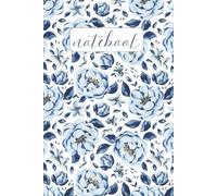 Vintage Navy Blue Floral Notebook: Dark Blue Botanical Lined Journal for Notes, Writing, Journaling, School, Work and Everyday Organization | 150 Ruled Pages | 6 x 9 Inches