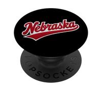 Vintage Nebraska Felt Script State Pride Classic Design PopSockets PopGrip Adesivo