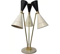 Vintage Nero Bianco Diablo Tavolo Lampada Italiano Metà Secolo Moderno Studiare