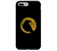 Vintage Nero Corvo Corvo Uccello Silhouette Pieno Vendemmia Luna Custodia per iPhone 7 Plus/8 Plus