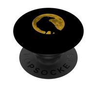 Vintage Nero Corvo Corvo Uccello Silhouette Pieno Vendemmia Luna PopSockets PopGrip Adesivo