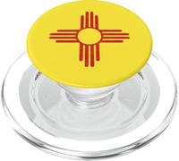 Vintage New Mexico Flag Zia Sun Retro Distressed PopSockets PopGrip per MagSafe