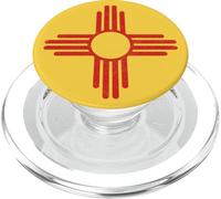 Vintage New Mexico Flag Zia Sun Retro Long Sleeve T-Shirt PopSockets PopGrip per MagSafe