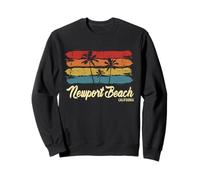 Vintage Newport Beach California Palme CA Retro Felpa