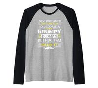 Vintage Non Ho mai sognato Che Un Giorno Sarei diventato Un Divertente Scontroso Maglia con Maniche Raglan
