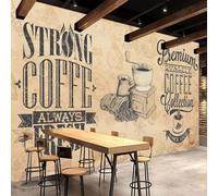 Vintage Nostalgia Lettere D'Arte Caffè Ristorante 3D Carta Da Parati Facile Installare Mobili Sfondi Ufficio Divano Camera Letto Sfondo Decorazione Murale-400cm×280cm