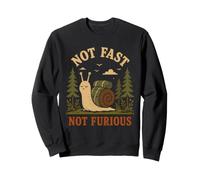 Vintage Not Fast Not Furious Funny Snail Retro Felpa