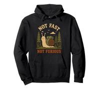 Vintage Not Fast Not Furious Funny Snail Retro Felpa con Cappuccio