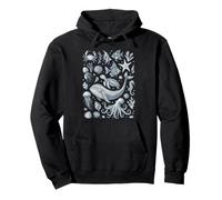 Vintage Ocean Life Balena Tartaruga Octopus Sea Animals Felpa con Cappuccio