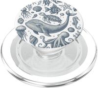 Vintage Ocean Life Balena Tartaruga Octopus Sea Animals PopSockets PopGrip per MagSafe