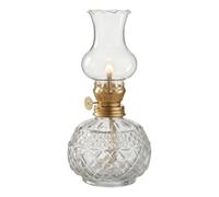 Vintage Oil Lamp with Adjustable Fire - Wick Clear Decorative