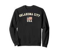 Vintage Oklahoma City USA Bandiera Americana Cool Souvenir Retro Felpa