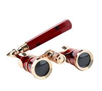 Vintage Opera Occhiali Binocolo Ottico Obiettivo Teatro Concerto Telescopio Strumento di Visualizzazione Resistente Alla Ruggine Regali Macchiato Manico Rosso