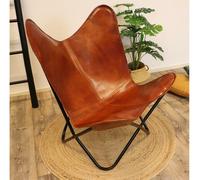 Vintage Originale Dieci Pelle Farfalla Sedia Interni Pienamente Pieghevole