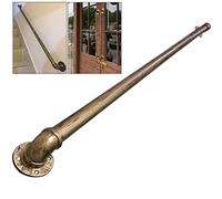 Vintage oro-rame il per scale interne ed esterne - Corriera di sicurezza a parete, ringhiera assistiva in ferro battuto, tubo dell'acqua in metallo, lunghezza 240 cm
