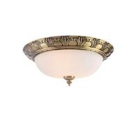 Vintage Ottone 4-luci Plafoniera Apparecchio Incasso Rotondo Lampada Da Soffitto Con Opalino Vetro Ombra Lampada Da Soffitto Per Corridoio Casa Portico Ingresso-Rame 50 * 16cm
