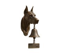Vintage Outdoor Dinner Bell - Door Entry Bell Dog Head Forma | Fattoria esterna Campanello retrò | Doorcia porta di benvenuto decorativa Vintage per collezionisti Homeowners Farmhouse Enthousia