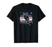 Vintage Owls Design Animal Lover Night Owl Maglietta
