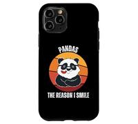 Vintage Pandas La Ragione Io Sorriso Retro Panda Amante Custodia per iPhone 11 Pro
