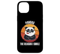 Vintage Pandas La Ragione Io Sorriso Retro Panda Amante Custodia per iPhone 14 Plus