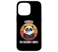 Vintage Pandas La Ragione Io Sorriso Retro Panda Amante Custodia per iPhone 14 Pro Max