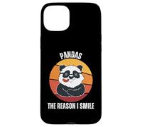 Vintage Pandas La Ragione Io Sorriso Retro Panda Amante Custodia per iPhone 15 Plus