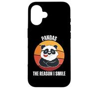Vintage Pandas La Ragione Io Sorriso Retro Panda Amante Custodia per iPhone 16